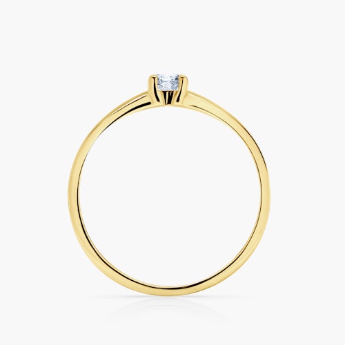 Pierścionek zaręczynowy SAVICKI: złoty, diament